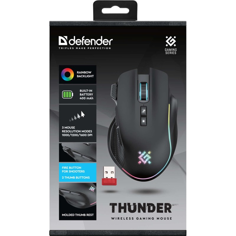 Mysz bezprzewodowa Defender THUNDER GM-213 optyczna 1600dpi … | PartsPC.pl