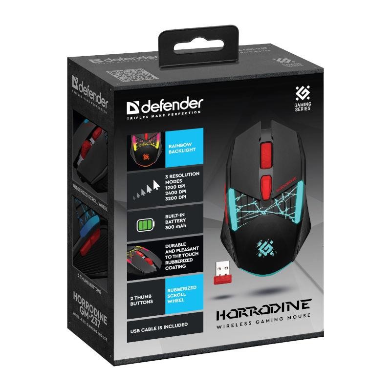 Mysz bezprzewodowa Defender HORRODINE GM-237 optyczna 3200dp… | PartsPC.pl