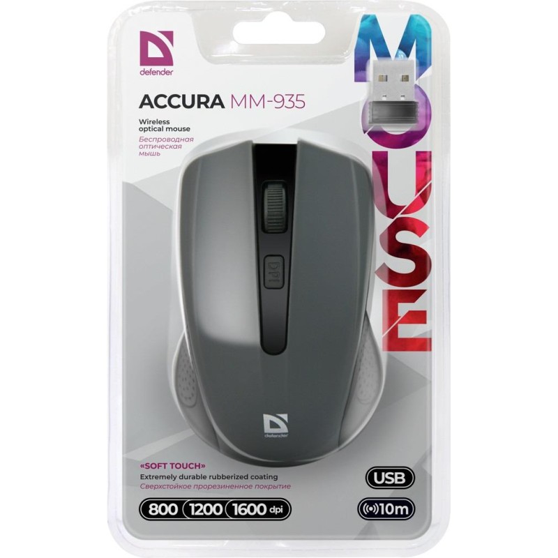 Mysz bezprzewodowa Defender ACCURA MM-935 optyczna 1600dpi 4… | PartsPC.pl