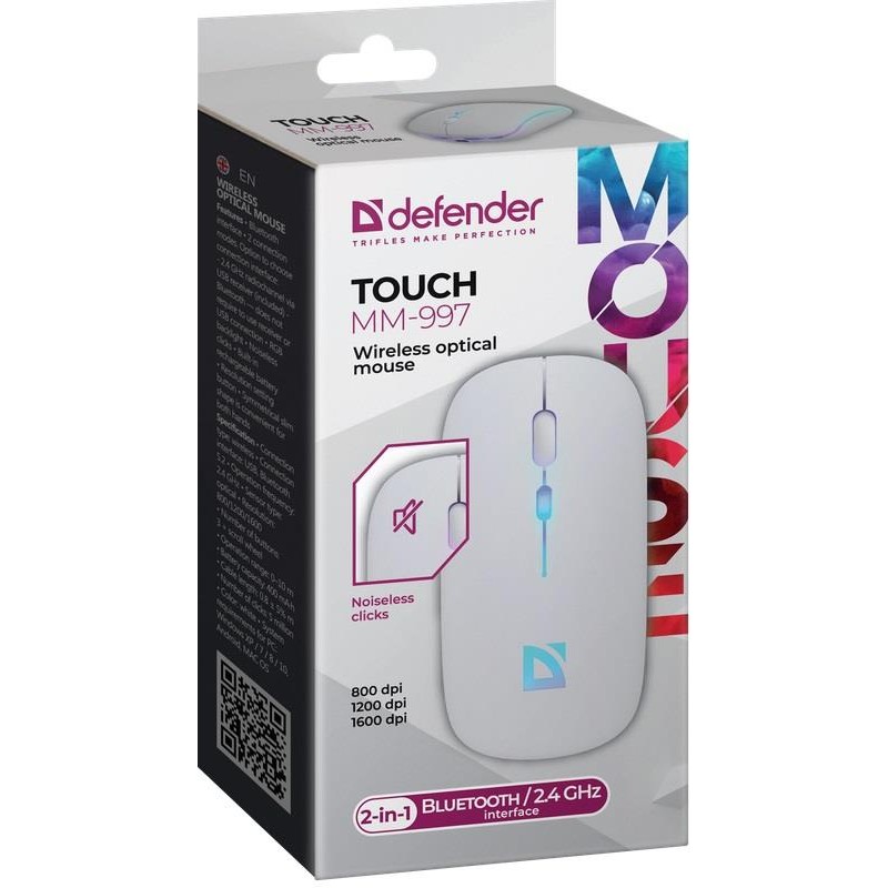 Mysz bezprzewodowa Defender TOUCH MM-997 optyczna 1600dpi 2.… | PartsPC.pl
