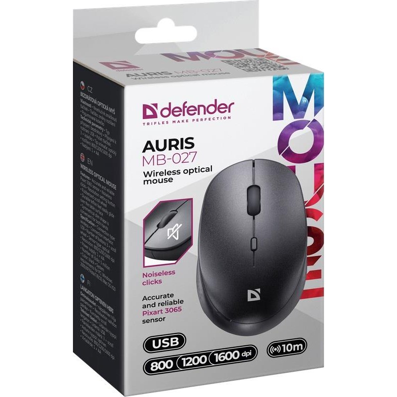 Mysz bezprzewodowa Defender AURIS MB-027 optyczna bezklikowa… | PartsPC.pl