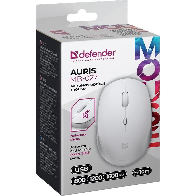Mysz bezprzewodowa Defender AURIS MB-027 optyczna bezklikowa… | PartsPC.pl