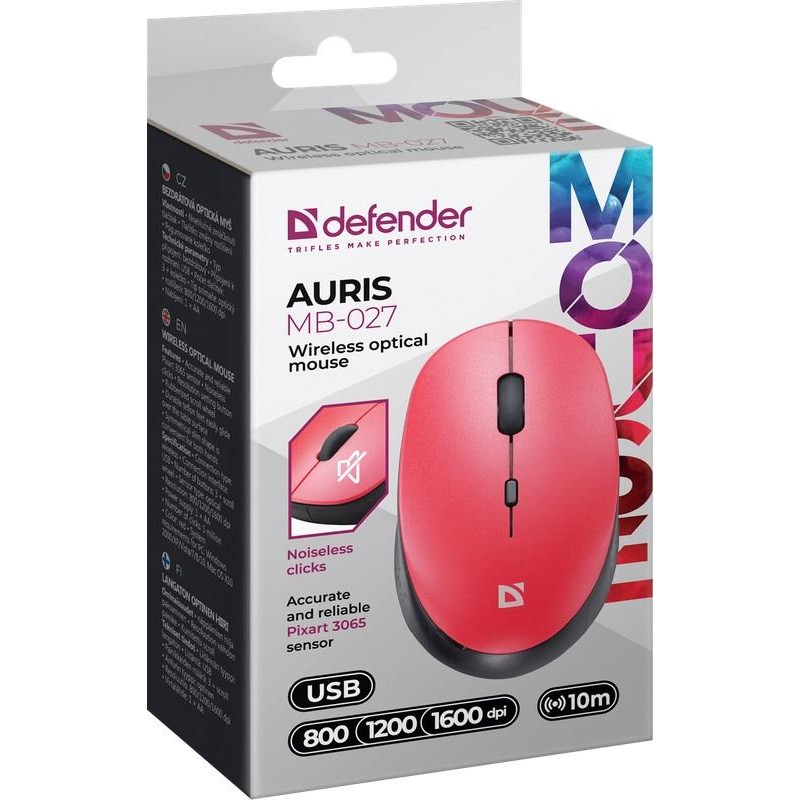 Mysz bezprzewodowa Defender AURIS MB-027 optyczna bezklikowa… | PartsPC.pl