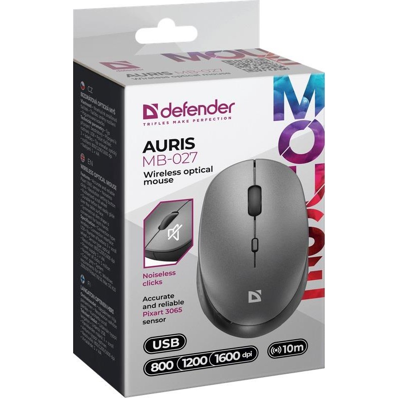 Mysz bezprzewodowa Defender AURIS MB-027 optyczna bezklikowa… | PartsPC.pl