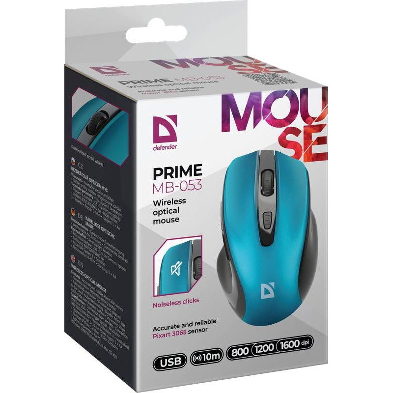 Mysz bezprzewodowa Defender PRIME MB-053 optyczna bezklikowa… | PartsPC.pl