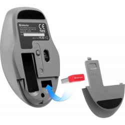 Mysz bezprzewodowa defender feam mm-296 optyczna bezklikowa silent 1600dpi mięta