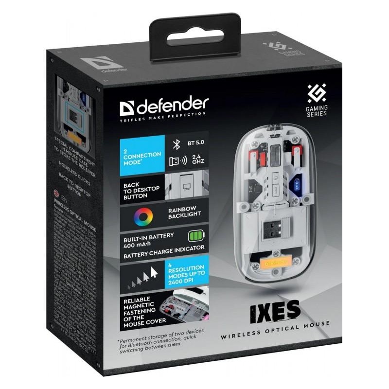 Mysz bezprzewodowa Defender IXES MM-999 optyczna 2400dpi 2.4… | PartsPC.pl