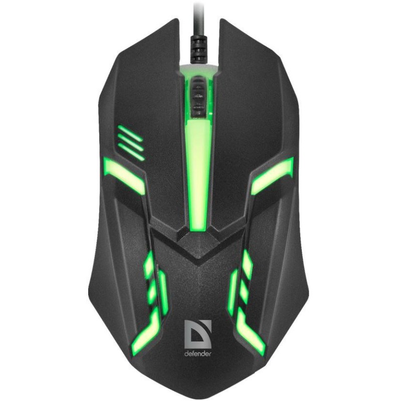 Mysz przewodowa Defender CYBER MB-560L 1200dpi 3P czarna | PartsPC.pl