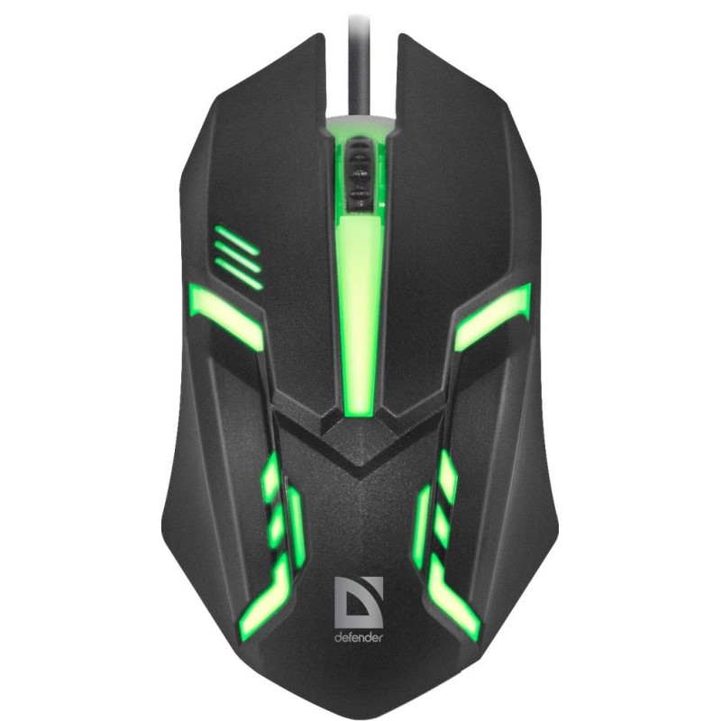 Mysz przewodowa Defender CYBER MB-560L 1200dpi 3P czarna | PartsPC.pl
