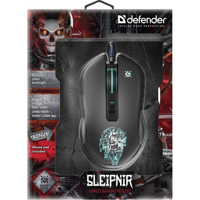 Mysz przewodowa Defender SLEIPNIR GM-927 12800dpi 6P + podkł… | PartsPC.pl