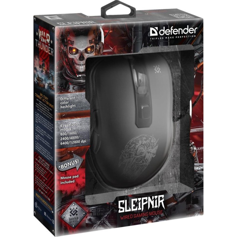 Mysz przewodowa Defender SLEIPNIR GM-927 12800dpi 6P + podkł… | PartsPC.pl