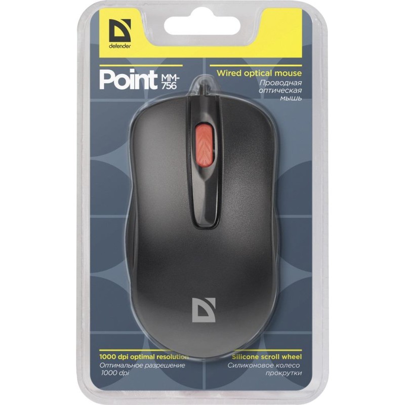 Mysz przewodowa Defender POINT MM-756 OPTICAL 1000dpi 3P cza… | PartsPC.pl