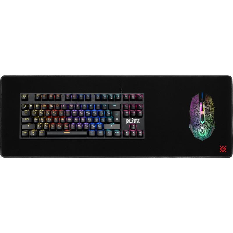 Podkładka Defender Gaming BLACK XXL ONE 680x240x5 mm | PartsPC.pl