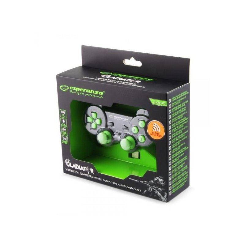 Gamepad bezprzewodowy 2.4GHZ PS3/PC USB Esperanza "Gladiator… | PartsPC.pl