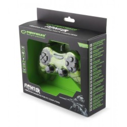Gamepad PC USB Esperanza "Fighter" zielony | PartsPC.pl