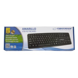 Klawiatura przewodowa Esperanza EK134 Amarillo USB czarna | PartsPC.pl