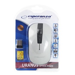 Esperanza MYSZ BEZPRZPRZEWODOWA 2.4GHz URANUS BIAŁO/SZARA | PartsPC.pl