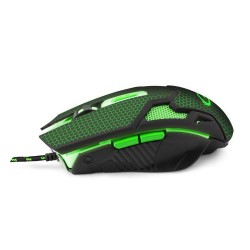 Mysz przewodowa Esperanza MX207 Cobra optyczna Gaming 6D USB czarno-zielona