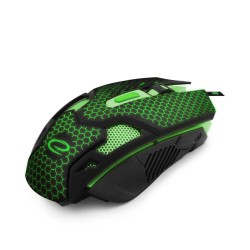 Mysz przewodowa Esperanza MX207 Cobra optyczna Gaming 6D USB czarno-zielona