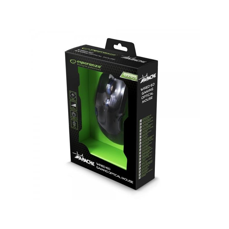 Mysz przewodowa Esperanza MX403 Apache optyczna Gaming 6D US… | PartsPC.pl