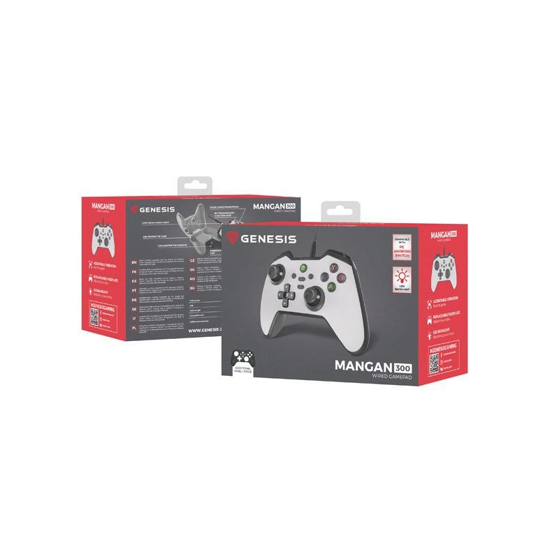 Gamepad Genesis Mangan 300 przewodowy do PC/SWITCH/MOBILE bi… | PartsPC.pl