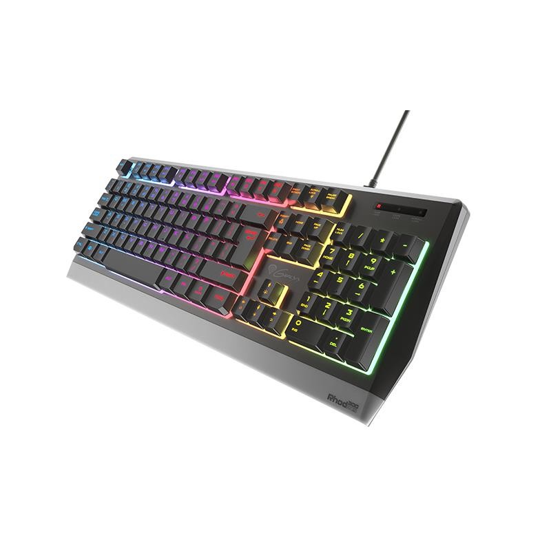Klawiatura przewodowa Genesis Rhod 300 RGB Gaming czarna