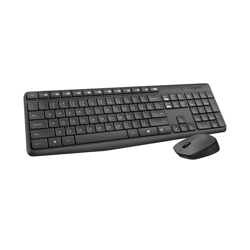 Zestaw bezprzewodowy klawiatura + mysz Logitech MK235 szary… | PartsPC.pl