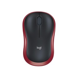 Mysz bezprzewodowa Logitech M185 optyczna czarno-czerwona | PartsPC.pl