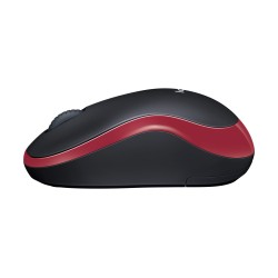 Mysz bezprzewodowa Logitech M185 optyczna czarno-czerwona | PartsPC.pl