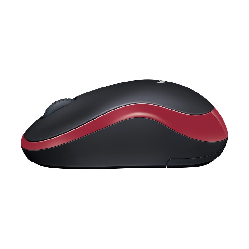 Mysz bezprzewodowa Logitech M185 optyczna czarno-czerwona | PartsPC.pl