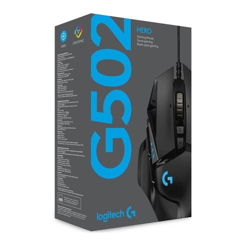 Mysz przewodowa Logitech G502 Hero optyczna Gaming USB czarn… | PartsPC.pl