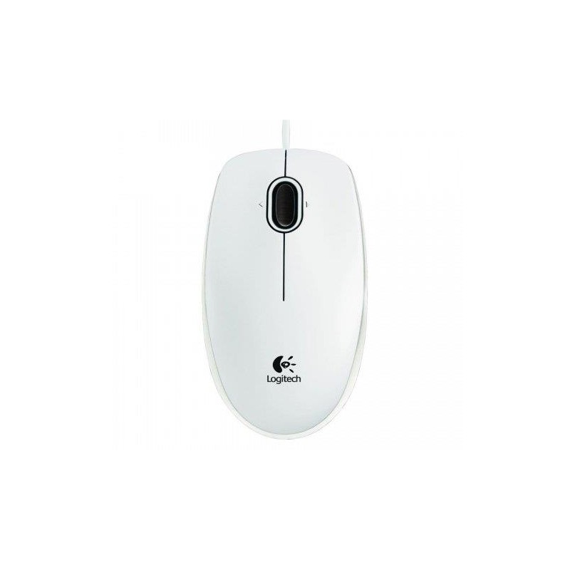 Mysz przewodowa Logitech B100 optyczna biała | PartsPC.pl