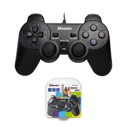 Gamepad przewodowy Msonic USB z funkcją wibracji MN3329BK cz… | PartsPC.pl
