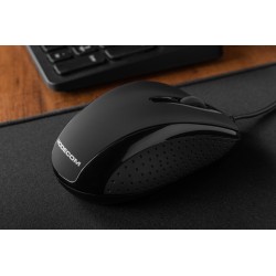 Mysz przewodowa Modecom MC-M4 optyczna czarna | PartsPC.pl