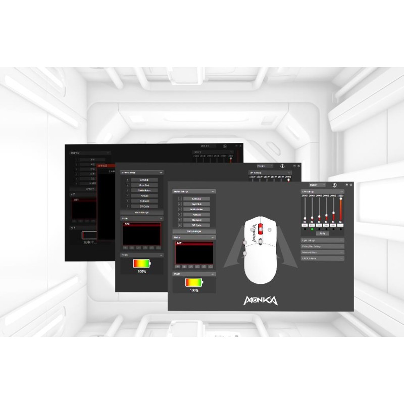 Mysz bezprzewodowa Monka GURU optyczna 26000dpi 2.4 GHz + Bl… | PartsPC.pl