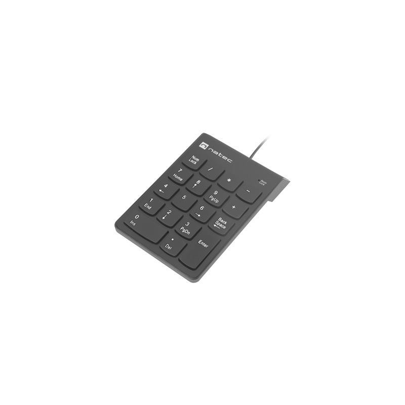 Klawiatura Natec Goby 2 numeryczna USB 18 klawiszy czarna | PartsPC.pl