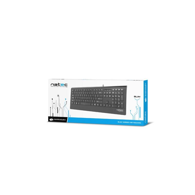 Klawiatura przewodowa Natec Barracuda USB czarna