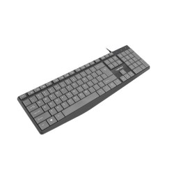 Klawiatura przewodowa Natec Nautilus US slim czarno-szara | PartsPC.pl