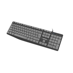 Klawiatura przewodowa Natec Nautilus US slim czarno-szara | PartsPC.pl