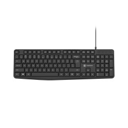 Klawiatura przewodowa Natec Nautilus US slim czarna | PartsPC.pl