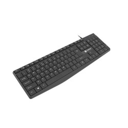 Klawiatura przewodowa Natec Nautilus US slim czarna | PartsPC.pl