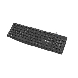 Klawiatura przewodowa Natec Nautilus US slim czarna | PartsPC.pl