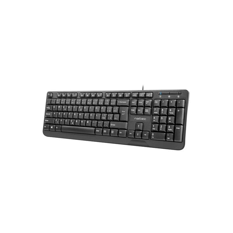 Natec Klawiatura Trout Slim USB CZ/SK 1.8m Czarna | PartsPC.pl