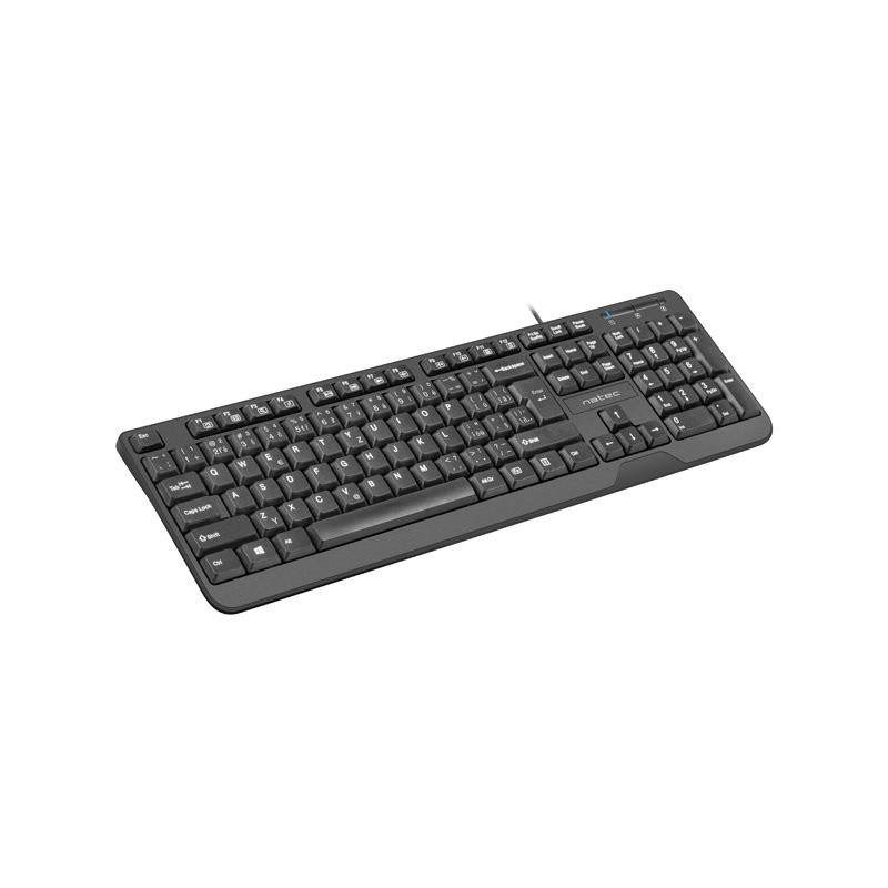 Natec Klawiatura Trout Slim USB CZ/SK 1.8m Czarna | PartsPC.pl