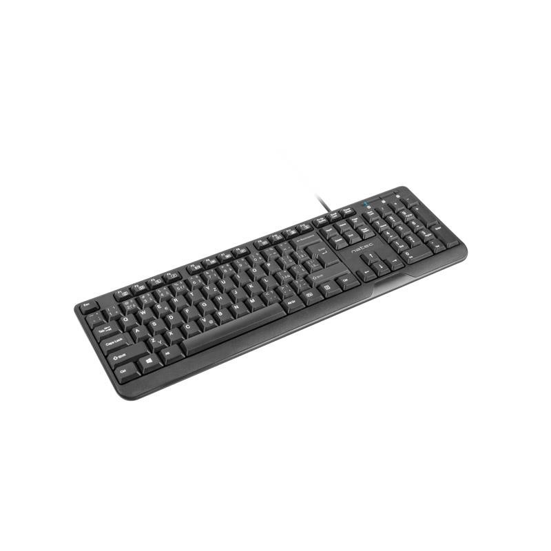 Natec Klawiatura Trout Slim USB CZ/SK 1.8m Czarna | PartsPC.pl