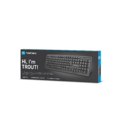 Klawiatura przewodowa Natec Trout slim czarna USB | PartsPC.pl