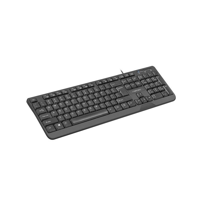 Klawiatura przewodowa Natec Trout slim czarna USB | PartsPC.pl