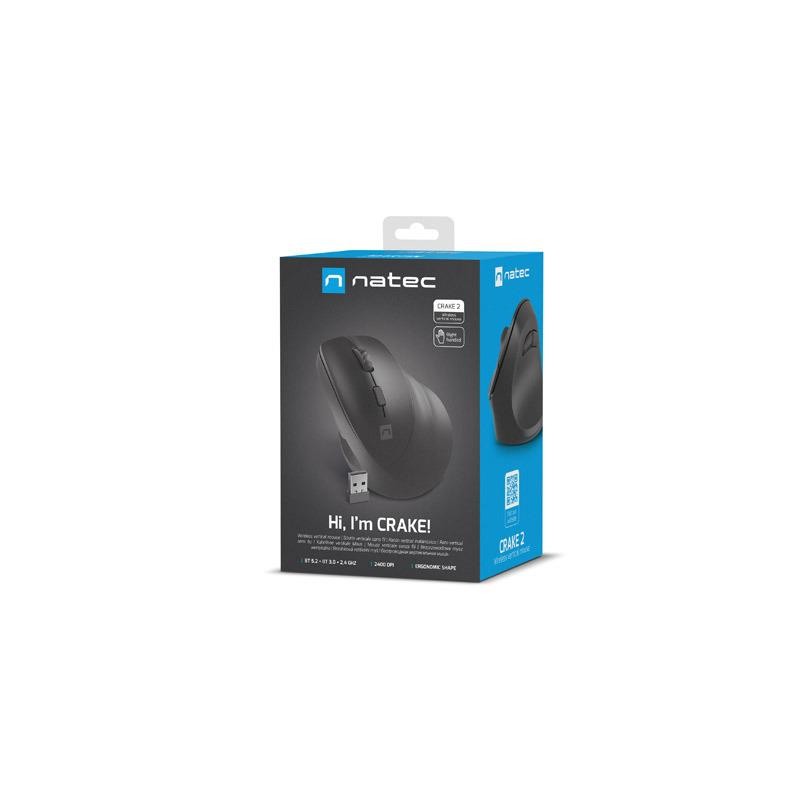 Mysz bezprzewodowa Natec Crake 2 Bluetooth 5.2 + 2.4GHz 2400… | PartsPC.pl