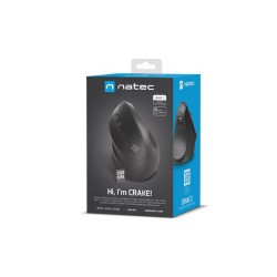 Mysz bezprzewodowa Natec Crake 2 Bluetooth 5.2 + 2.4GHz 2400DPI wertykalna