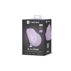 Mysz bezprzewodowa Natec Crake 2 Bluetooth 5.2 + 2.4GHz 2400DPI wertykalna